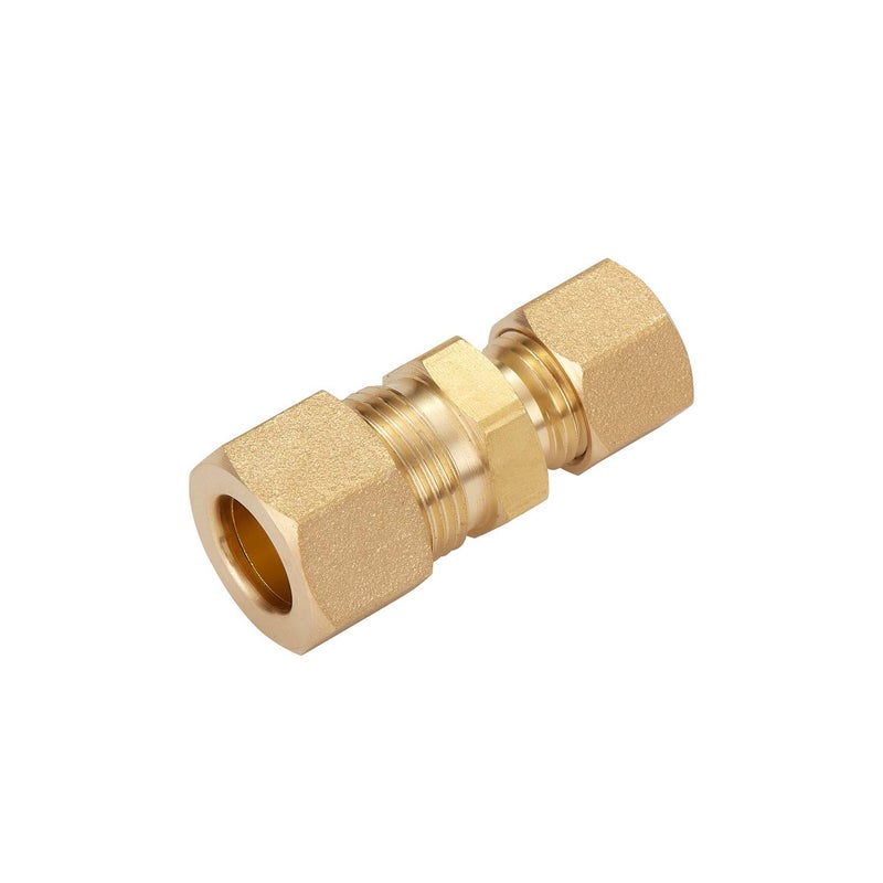 Litorange 3 Pack Metals Brass Tube Fitting Fuel Brake Line Adapter Compression Union 3/8" x 1/4" Tube OD - Image 3
